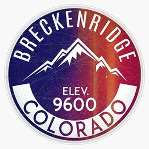 breckenridge colorado skiing sticker 3" hiking camping breck ski vinyl decal wall laptop window car bumper