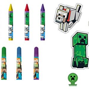 Innovative Designs Minecraft Kids Coloring Art Set with Stickers and Stampers