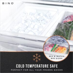 BINO | Plastic Storage Bins, X-Small - 5 Pack | THE LUCID COLLECTION | Multi-Use Built-In Handles BPA-Free Clear Storage Containers | Fridge Organizer | Pantry & Home Organization