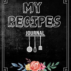 Recipe Journal: 8.5 x 11 Large Recipe Book for Own Recipes: Blank Recipe Book to Write In: Collect the Recipes You Love in Your Own Custom Cookbook, (100-Recipe Journal and Organizer)