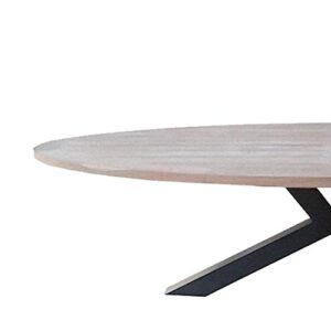 Padma's Plantation Chiara Dining-Tables, Natural with Iron