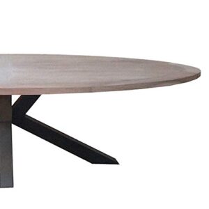 Padma's Plantation Chiara Dining-Tables, Natural with Iron