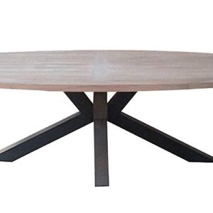 Padma's Plantation Chiara Dining-Tables, Natural with Iron