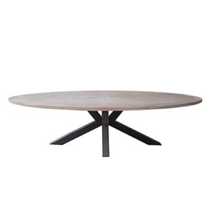 Padma's Plantation Chiara Dining-Tables, Natural with Iron