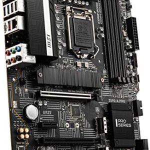 MSI Z590-A PRO ProSeries Motherboard (ATX, 11th/10th Gen Intel Core, LGA 1200 Socket, DDR4, PCIe 4, M.2 Slots, USB 3.2 Gen 2, 2.5G LAN, DP/HDMI)