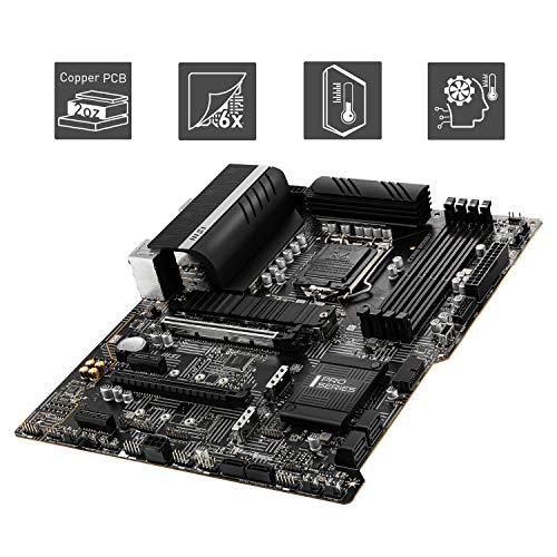 MSI Z590-A PRO ProSeries Motherboard (ATX, 11th/10th Gen Intel Core, LGA 1200 Socket, DDR4, PCIe 4, M.2 Slots, USB 3.2 Gen 2, 2.5G LAN, DP/HDMI)