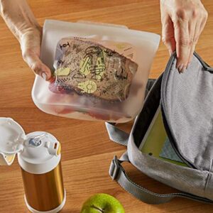 Pyrex Platinum Silicone 4-Pc Storage Set, 2 Reusable Sandwich Bags, 2 Reusable Half-Gallon Freezer Bags, Non-Toxic, BPA-Free, Airtight & Leak-Proof, Microwave, Freezer Safe, Star Wars