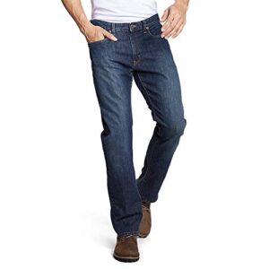 eddie bauer men's field flex straight jeans, river rock, 38w x 30l
