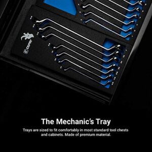 Capri Tools 75-Degree Deep Offset Double Box End Wrench Set, 1/4 to 1 in, SAE, 7-Piece with The Mechanic's Tray