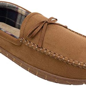 Dockers Men’s Moccasin Heritage Slipper, Dark Tan, MD Men's Size 7 to 8