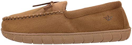 Dockers Men’s Moccasin Heritage Slipper, Dark Tan, MD Men's Size 7 to 8