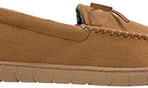 Dockers Men’s Moccasin Heritage Slipper, Dark Tan, MD Men's Size 7 to 8