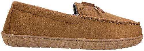 Dockers Men’s Moccasin Heritage Slipper, Dark Tan, MD Men's Size 7 to 8