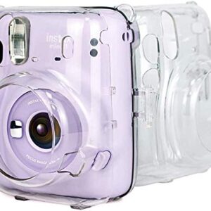 Fujifilm Instax Mini 11 Camera with Clear Case, Films and Stickers Bundle (Lilac Purple)