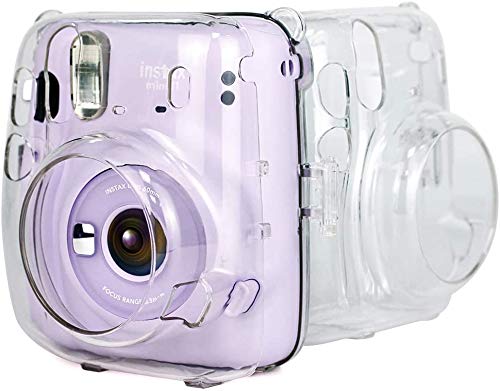 Fujifilm Instax Mini 11 Camera with Clear Case, Films and Stickers Bundle (Lilac Purple)