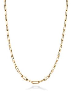 miabella solid 18k gold over sterling silver italian 2.5mm paperclip link chain necklace for women men, 925 made in italy (20 inches)