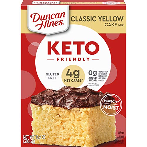 Duncan Hines Keto Friendly Classic Yellow Cake Mix, Gluten Free, Zero Sugar Added, 10.6 oz ..