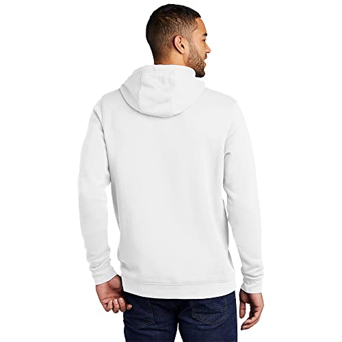 826433-010 Nike Men Black Pull-Over Hoodie (White, X-Large)