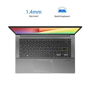 ASUS VivoBook S14 S433 Thin and Light Laptop, 14in  FHD Display, Intel Core i5-1135G7 CPU, 8GB DDR4 RAM, 512GB PCIe SSD, Thunderbolt 3, Wi-Fi 6, Windows 10 Home, Indie Black, S433EA-DH51 (Renewed)