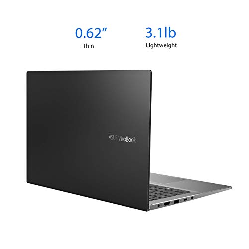 ASUS VivoBook S14 S433 Thin and Light Laptop, 14in  FHD Display, Intel Core i5-1135G7 CPU, 8GB DDR4 RAM, 512GB PCIe SSD, Thunderbolt 3, Wi-Fi 6, Windows 10 Home, Indie Black, S433EA-DH51 (Renewed)