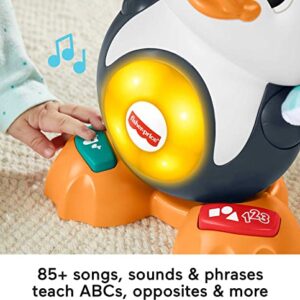 Fisher-Price Linkimals Cool Beats Penguin - UK English Edition, Musical Infant Toy with Lights, motions, and Educational Songs for Infants and Toddlers, HCJ54