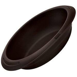 lurch germany flexiform oval bread pan for baking all kinds of bread | mold is made of 100% bpa-free premium platinum silicone | 9.4" x 7.1" - brown