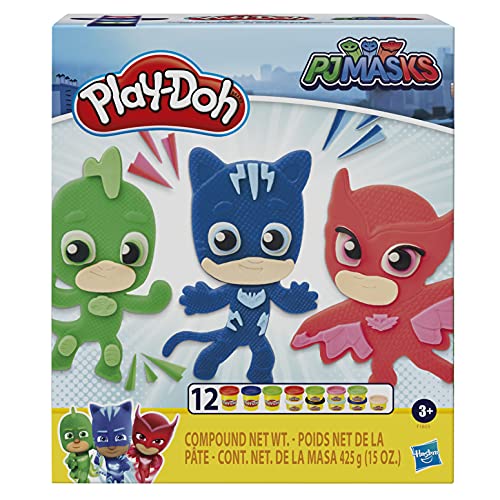 Play-Doh PJ Masks Hero Set, PJ Masks Playset with 12 Cans, Preschool Toys, Superhero Toys, PJ Masks Toys for 3 Year Old Boys and Girls and Up