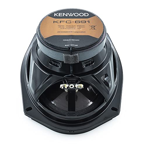 Kenwood KFC-691 Concert Series Car Speakers (Pair) - 6"x9" 5-Way Speakers, 650W, 4-Ohm Impedance, Polypropylene Woofer & Balanced Dome Tweeter, Acoustic Sound Harmonizer Technology