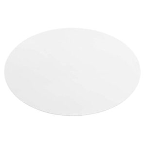 Modway Zinque Oval Modern 42" Dining Table in Gold White