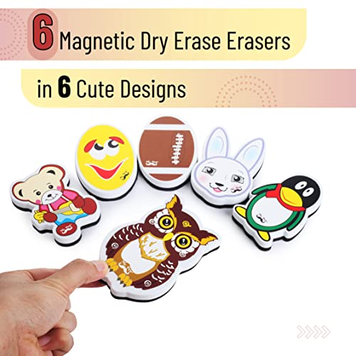 Mr. Pen - Whiteboard Eraser for Kids, Cute Dry Erase Erasers, 6 Pack, Magnetic Eraser for Dry-Erase Boards, Whiteboard Erasers for Classroom, Dry Erase Eraser, Dry Eraser Magnetic