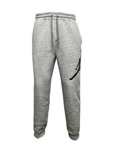 nike men's sweatpants cotton/polyester blend jordan da6803 grey (large)