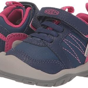 KEEN unisex child Knotch Peak Closed Toe Water Sandal, Blue Depths/Pink Peacock, 3 Big Kid US