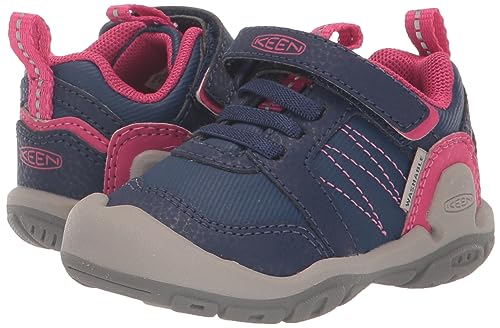 KEEN unisex child Knotch Peak Closed Toe Water Sandal, Blue Depths/Pink Peacock, 3 Big Kid US