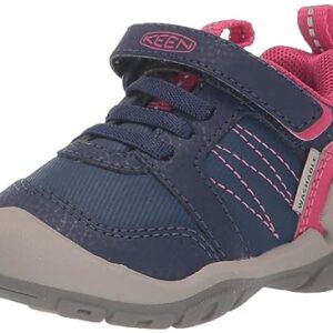 KEEN unisex child Knotch Peak Closed Toe Water Sandal, Blue Depths/Pink Peacock, 3 Big Kid US