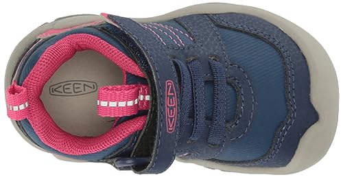 KEEN unisex child Knotch Peak Closed Toe Water Sandal, Blue Depths/Pink Peacock, 3 Big Kid US