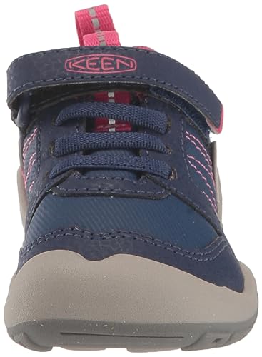 KEEN unisex child Knotch Peak Closed Toe Water Sandal, Blue Depths/Pink Peacock, 3 Big Kid US