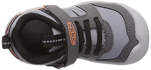 KEEN unisex child Knotch Peak Closed Toe Water Sandal, Magnet/Safety Orange, 9 Little Kid US