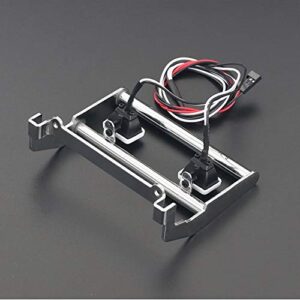 SWYWY Metal Front Bumper with Led Light for 1/10 RC Crawler TRX4 K5 Blazer,Silver