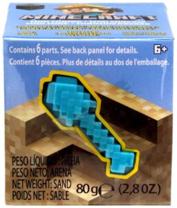 minecraft mini elementals cave exploration set and environment accessory with moldable sand for added creativity, creative, hands-on biome build toy, gift for minecraft fans age 6 years and older