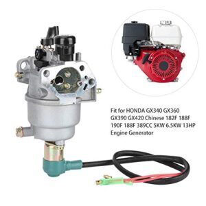 Carburetor for HONDA GX340 GX360 GX390 GX420 Generator Lawnmower Engine with Gasket Intake Manifold Adapter Kit