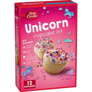 betty crocker ready to bake unicorn cupcake kit, 13.9 oz, 12 ct