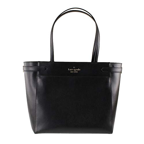 Kate Spade New York Staci Large Laptop Tote Leather Handbag Black wkru7099