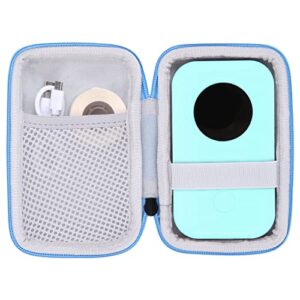 co2crea hard case replacement for phomemo d30 d35 label maker machine portable mini thermal label printer (turquoise case)