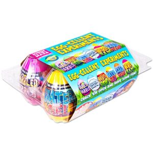 be amazing! toys egg-cellent experiment - 6 pack science experiments for children- egg-shaped activity kit for boys and girls - easter party favor or basket stuffer - stem for kids 8+