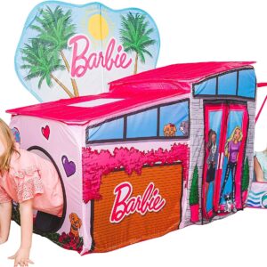 Sunny Days Entertainment Barbie Dreamhouse Pop Up Tent - Over 7 Feet Long - Includes Ball Pit and 20 Play Balls