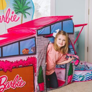 Sunny Days Entertainment Barbie Dreamhouse Pop Up Tent - Over 7 Feet Long - Includes Ball Pit and 20 Play Balls