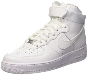 nike men's air force 1 high '07 basketball shoe, white/white, 9