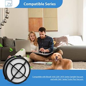 ZYZCBXZC 2 pack 24613 Pet Hair Eraser Filters - Compatible with Bissell 1650 2281 2475 Series Upright Vacuum and with 2461 Series Turbo Plus Vacuum, Part No # 1606751