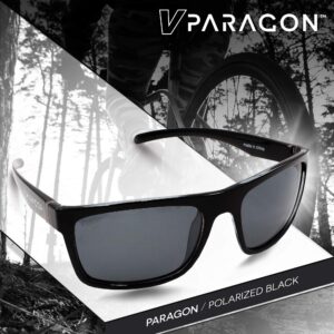 VIRTUE V-Paragon Polarized Sunglasses - Polished Black with Smoke Lens