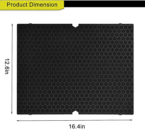 116130 Replacement Filter H for Winix 5500-2 AM80 Air Purifier True HEPA Activated Carbon Pre-Filters 2 Pack Washable Advanced Control Filter and 2 Pack PlasmaWave Odor Reducing Carbon Filters